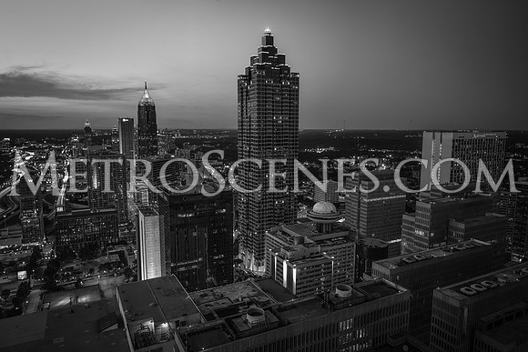 Atlanta Skyline Black and White