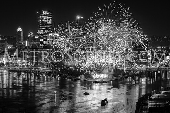 Pittsburgh Skyline Black and White