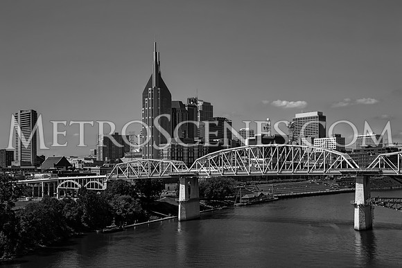 Nashville Skyline Black and White