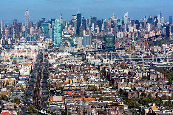 Aerial over Queens NY