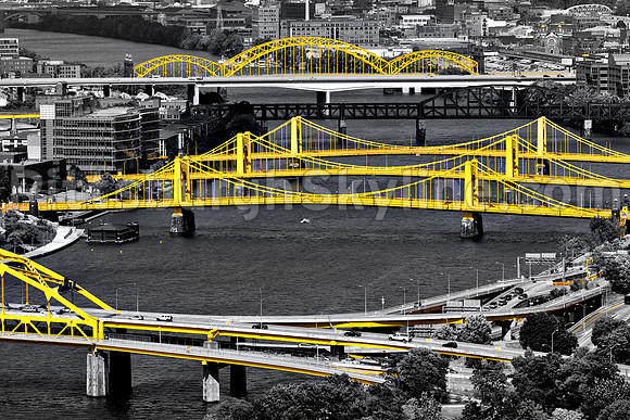 Pittsburgh Black and White and Yellow