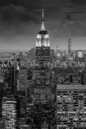 Empire State Building Black and White