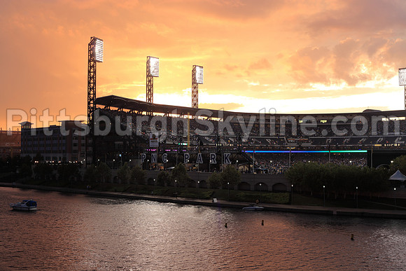 Dramatic sky behind PNC Park