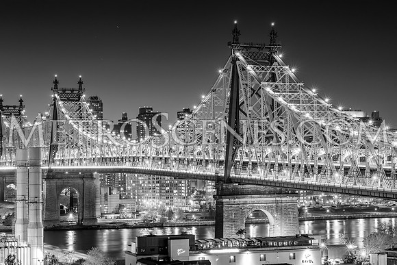 Queensboro Bridge NYC Black and White
