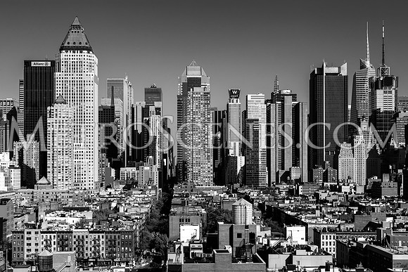 New York City Skyline Black and White