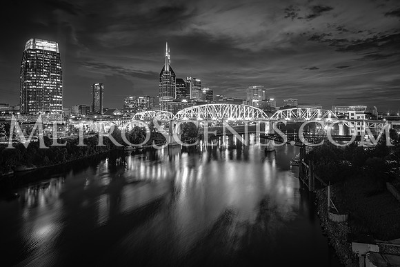 Nashville Tennessee Black and White