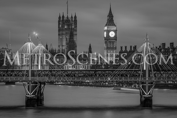 Palace Of Westminster Black and White