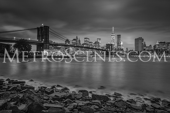 Downtown New York Black And white